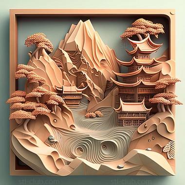 3D model Wakayama in Japan (STL)